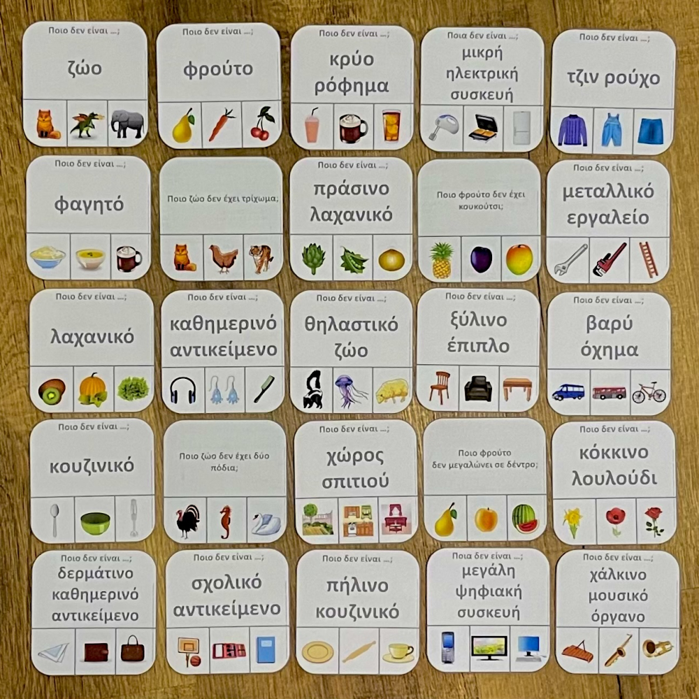 Flash Cards - «Ποιο… δεν…;»